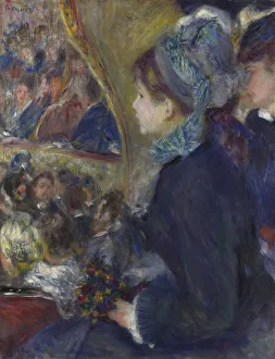 At the Theatre (La Premiere Sortie), 1876-1877. Artist: Renoir, Pierre Auguste (1841-1919)