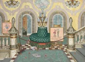 Harnly Perkins Prints: Theatre Lobby, 1935 / 1942. Creator: Perkins Harnly