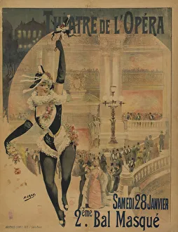 Carnival Prints: Théâtre de l'Opéra. Bal masqué, 1896. Creator: Gray (Boulanger), Henri (1858-1924)