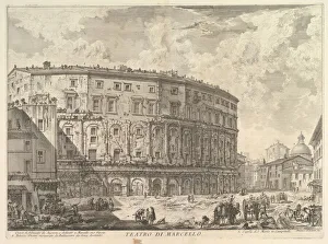 Vedute Di Roma Prints: The Theatre of Marcellus (Teatro di Marcello), ca. 1757
