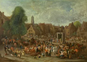 Market Place Prints: Theatre on the Marketplace. Creator: Peter van Engelen