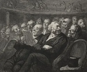 Honoredaumier French Prints: The Theatre: The Orchestra Pit. Creator: Honore Daumier (French, 1808-1879)