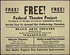 Administration Works Progress Prints: Theatre poster, Los Angeles, Los Angeles, [193-]. Creator: Unknown
