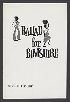 Musical Gallery: Theatre programme for Ballad for Bimshire, 1963. Creator: Unknown