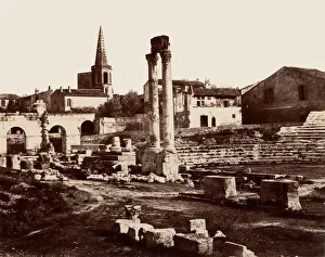 édouard Baldus Collection: Theatre Romain a Arles, 1860 or earlier. Creator: Edouard Baldus