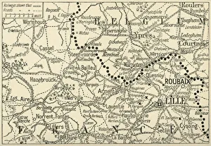 Lille Prints: The Theatre of War in Flanders, 1914, (c1920). Creator: Unknown