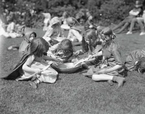 Dongan Hall Prints: Theatrical performance at Dongan Hall, 1921 May 27. Creator: Arnold Genthe