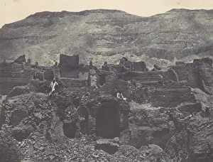 Medinet Habu Prints: Thebes. Medinet-Habou. Ruines de la ville de Papa, 1850. Creator: Maxime du Camp