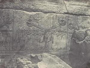 Sanctuary Prints: Thebes. Palais de Karnak. Sculptures exterieures du Sanctuaire de granit, 1850