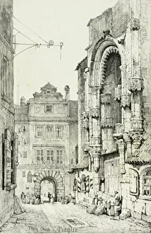 Alter Gallery: Thein Church, Prague, 1833. Creator: Samuel Prout