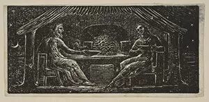 Colinet Gallery: Thenot and Colinet Eat Their Evening Meal, from Thorntons Pastorals of Virgil, 1821