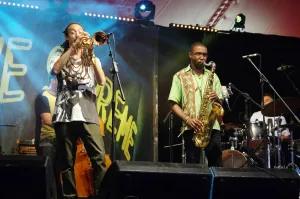 Glynde Place Prints: Theo Croker and Irwin Hall, Love Supreme Jazz Festival, Glynde Place, East Sussex, 2015