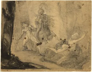 John Dryden Prints: Theodore Meets in the Wood the Specter of His Ancestor Guido Cavalcanti