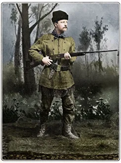Spanish American War Gallery: Theodore Roosevelt, American soldier and politician, c1898