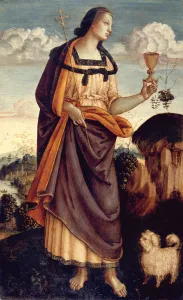 Purple Prints: The Theological Virtues: Faith, Charity, Hope. Creator: Italian (Umbrian) Painter (ca