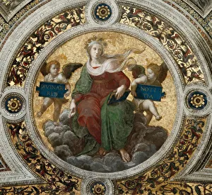 Roman School Prints: Theology. (Ceiling Fresco in Stanza della Segnatura), ca 1510-1511. Creator: Raphael