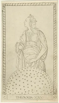 Tarocchi Prints: Theology, plate 30 from Arts and Sciences, c.1465. Creator: Unknown