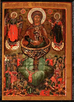 Theotokos Prints: Theotokos Life-giving Spring, 1686. Artist: Russian icon