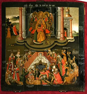 Theotokos Prints: Theotokos Life-giving Spring, End of 17th cen Artist: Russian icon
