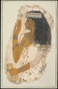 Limestone Prints: Thepu, mother of Nebamun of Thebes, ca 1390-1353 B. C Artist: Ancient Egypt