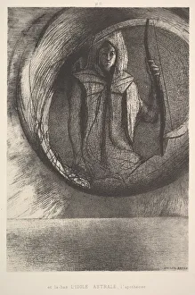 And over there, the Astral Idol, the Apotheosis, 1891. Creator: Odilon Redon And over there, the Astral Idol, the Apotheosis, 1891. Creator: Odilon Redon