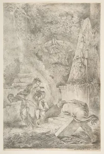 Castiglione Prints: Theseus finding his fathers arms, 1645 (published 1648)