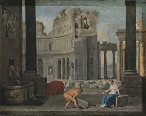 Theseus Prints: Theseus finding his Father's Sword and Sandals, 1612-1659. Creator: Jean Lemaire