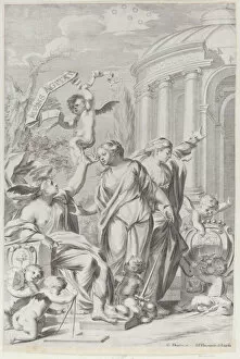 Muses Gallery: Thesis on the arts and sciences, 1664. Creator: Johann Jakob Thurneysen the Elder