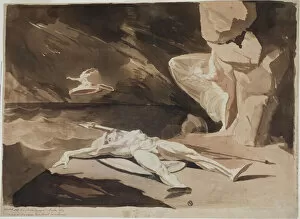 Fussli Johann Heinrich Gallery: Thetis Mourning the Body of Achilles, 1780. Creator: Henry Fuseli