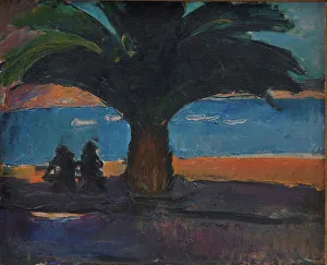 The Thick Palm. View from Villefranche, 1915. Creator: Jens Adolf Emil Jerichau