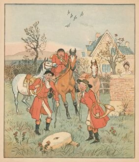 Randolph Caldecott Gallery: the next thing they did find, Was a gruntin, grindin grindle-stone... 1880