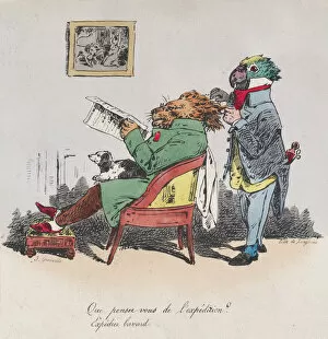 J J Grandville Collection: What do you think of the expedition? from Metamorphoses of the Day, 1829