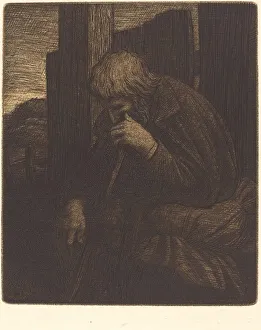 Walking Stick Collection: Thinker (Le penseur). Creator: Alphonse Legros