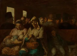 Industrialisation Prints: The Third-Class Carriage, ca. 1862-64. Creator: Honore Daumier