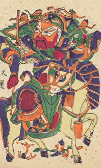 One hundred thirty-five woodblock prints including New Years pictures (nianh
