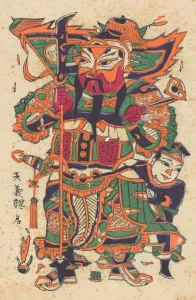 One hundred thirty-five woodblock prints including New Years pictures (nianh