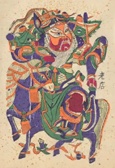 One hundred thirty-five woodblock prints including New Years pictures (nianh