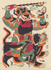 One hundred thirty-five woodblock prints including New Years pictures (nianh