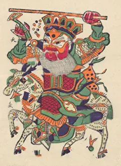 One hundred thirty-five woodblock prints including New Years pictures (nianh