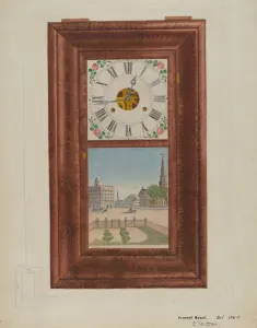 Notes Prints: Thirty Hour Clock, c. 1936. Creator: Vincent P. Rosel