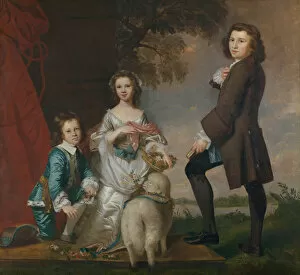 Sir Joshua Collection: Thomas (1740-1825) and Martha Neate (1741-after 1795) with His Tutor, Thomas Needham, 1748