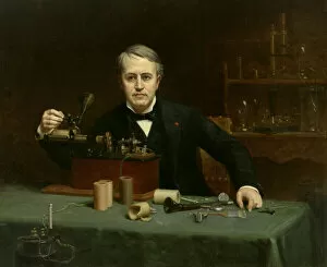 Sound Gallery: Thomas Alva Edison, 1890. Creator: Abraham Archibald Anderson