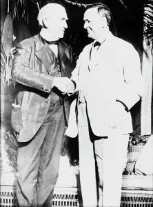 Thomas Alva Edison, Josephus Daniels, between c1910 and c1915. Creator: Bain News Service