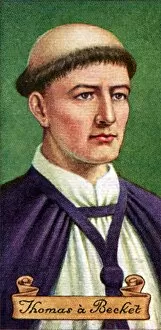 Thomas a Becket, taken from a series of cigarette cards, 1935