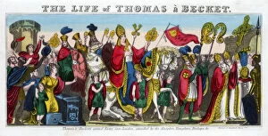 Thomas a Beckets grand Entry into London...'. 12th century, (19th century)