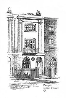 Carlyle Collection: Thomas Carlyles house, Ampton Street, London, 1912. Artist: Frederick Adcock