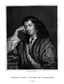 Thomas Clifford, 1st Baron Clifford of Chudleigh, English statesman and politician, (1828).Artist: J Thomson Thomas Clifford, 1st Baron Clifford of Chudleigh, English statesman and politician, (1828).Artist: J Thomson