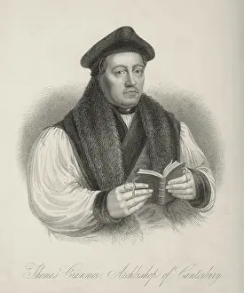 Prayer Book Prints: Thomas Cranmer Archbishop of Canterbury, c1530, (1834-1837). Creator: Samuel Freeman