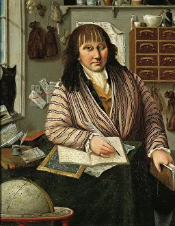 Studying Prints: Thomas Dowland, botanist and student in astrology. Creator: J. Bowring