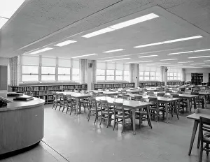 Chairs Prints: Thomas Edison High School, Jamaica, New York, 1959. Creator: Gottscho-Schleisner, Inc